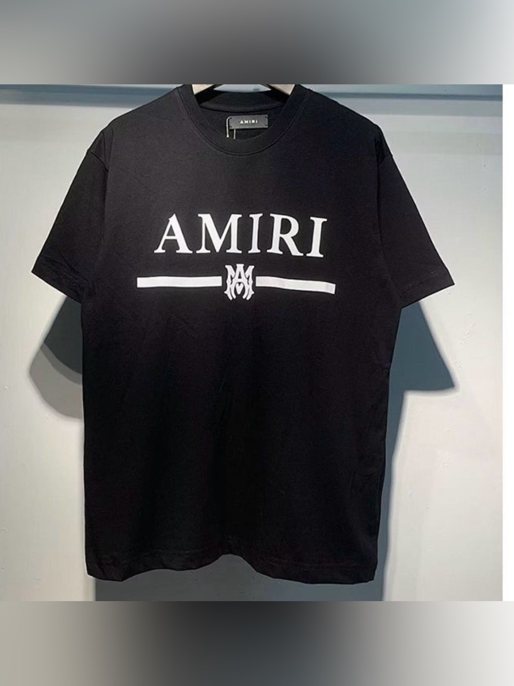 AMIRI Black Short-Sleeve Logo Crew T-Shirt